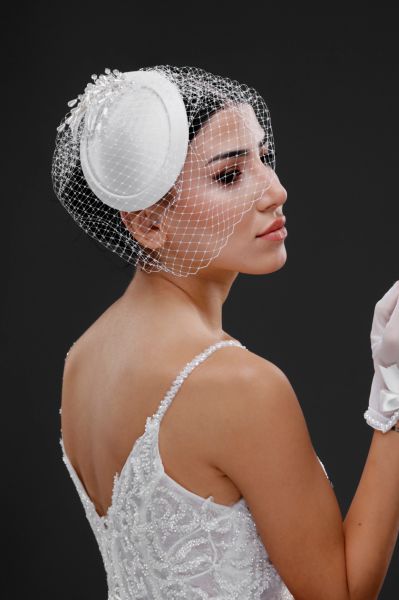 Gelin Kepi Nikah Şapkası Vualeti,gelin şapkası