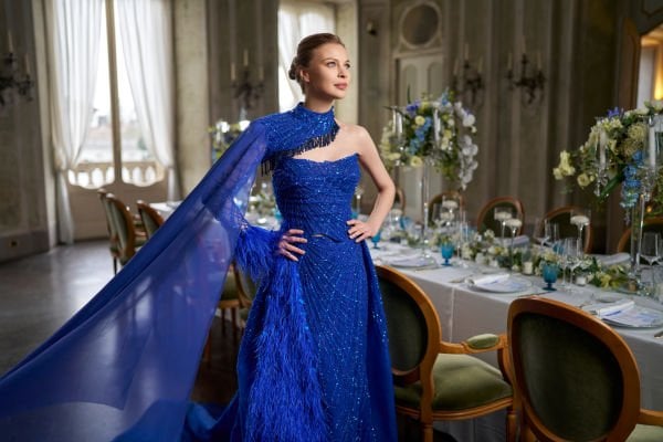 One-sleeved, Neck Cape, Two-piece, Corset and Skirt, Frock Coat, Multi-piece Slit Evening Dress Model