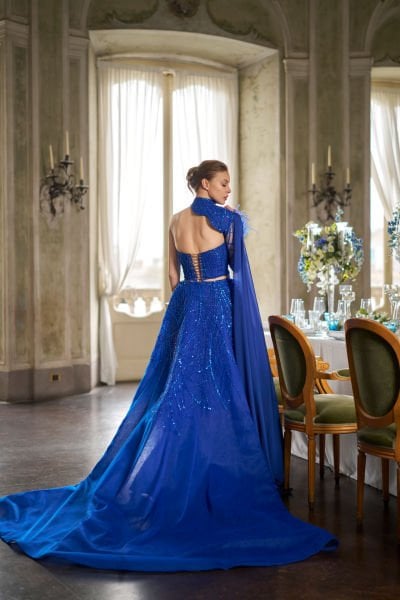 One-sleeved, Neck Cape, Two-piece, Corset and Skirt, Frock Coat, Multi-piece Slit Evening Dress Model