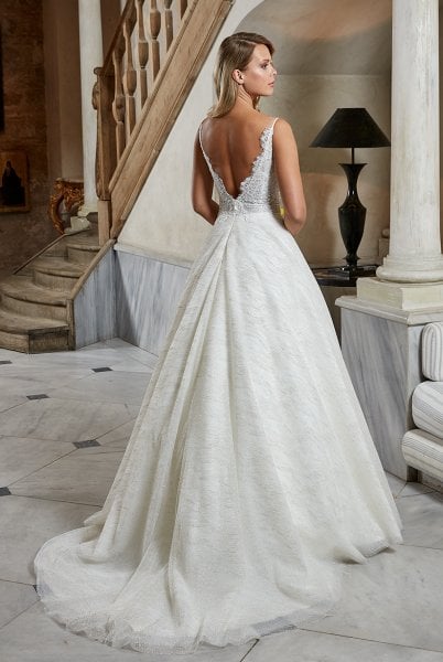 Deep Back Low-cut A-Line Wedding Dress