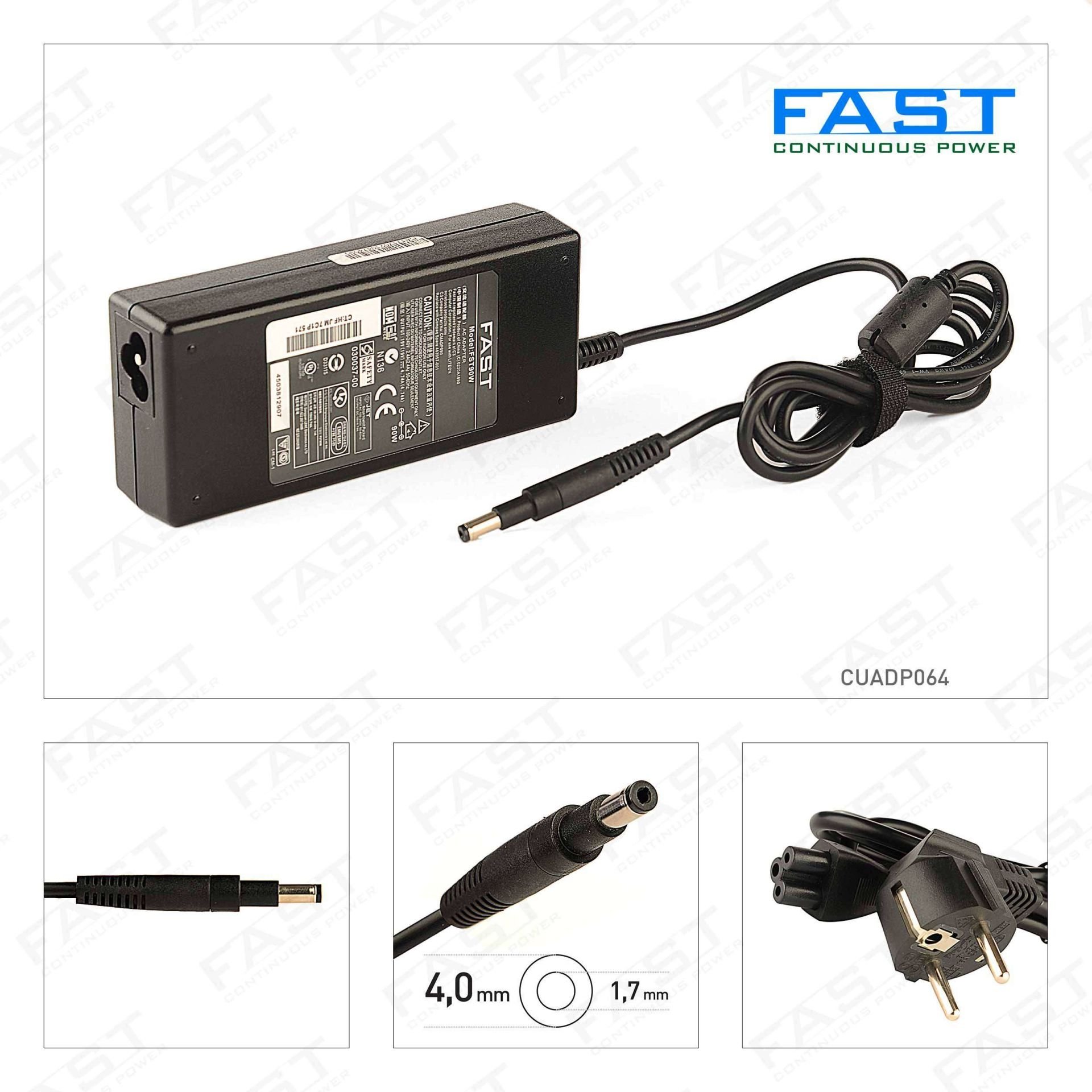 CUADP064 HP 19.5V, 4.62A 4.8*1.7mm UYUMLU NOTEBOOK ADAPTOR