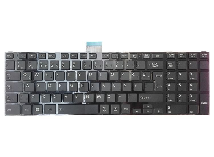 Toshiba Satellite L850, L855, L855D, L870, L870D, C850, C855, C855D, C870, C870D Serisi Türkçe Siyah Notebook Klavye