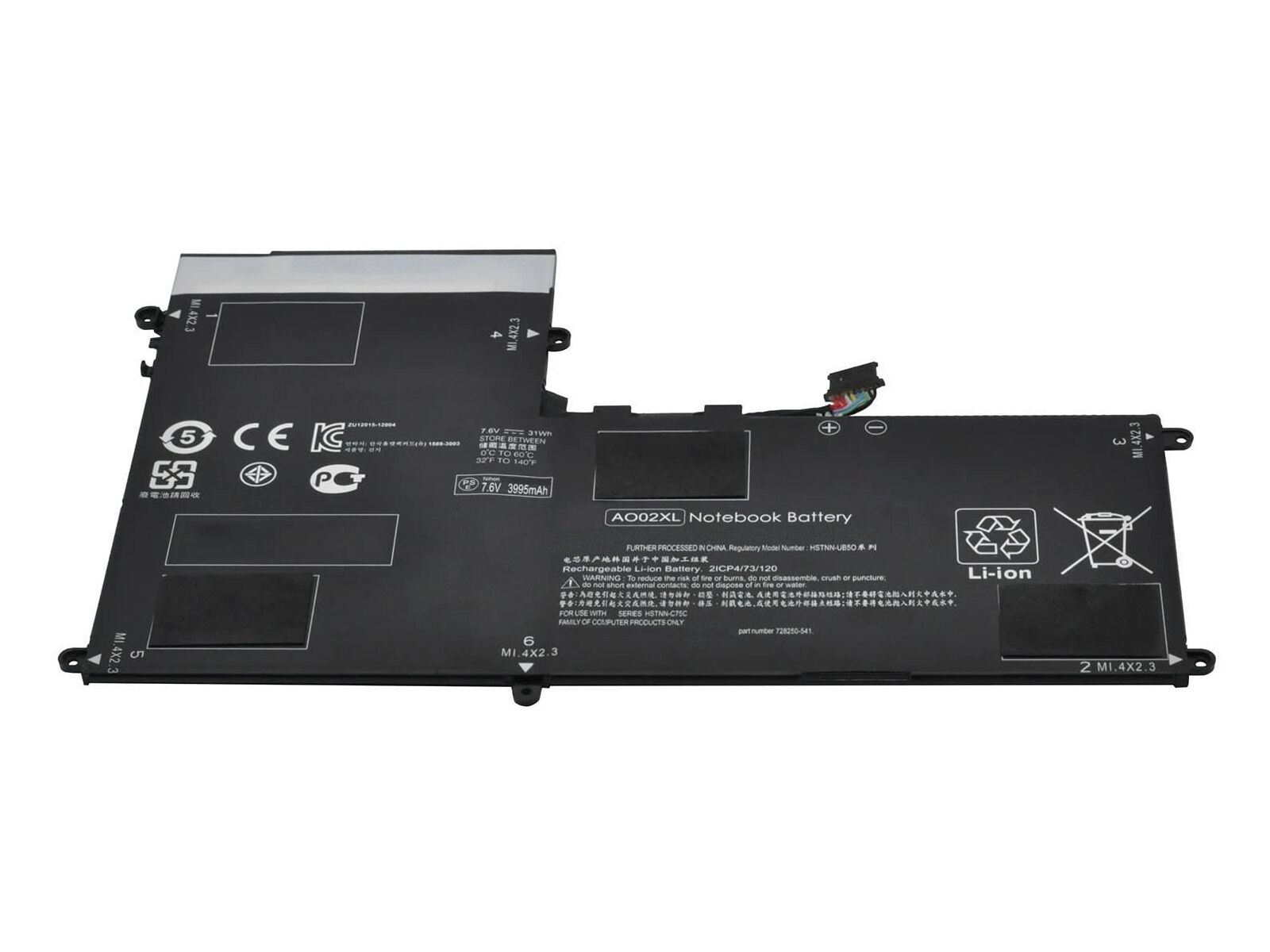 RHL-130 RETRO Hp ElitePad 1000 G2, AO02XL Tablet Bataryası