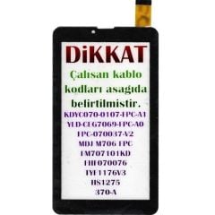 TasTech D-102A Dark EvoPad M7440 PowerWay Dream Tab DRN-X300 DRN-X303 Tablet Dokunmatik Ekran