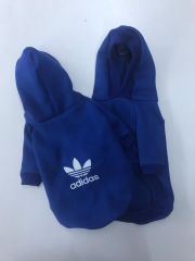 Kapüşonlu Küçük ve Orta Irk Köpekler için Sweatshirt Mavi Adidas Baskılı XXLarge