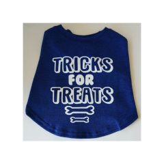 Tricks for Treats Penye T-Shirt Mavi Small