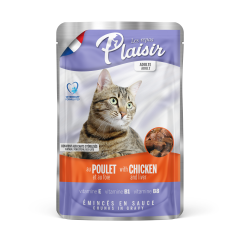 Plaisir 100gr Tavuklu Ciğerli Kedi Yaş Mama Pouch