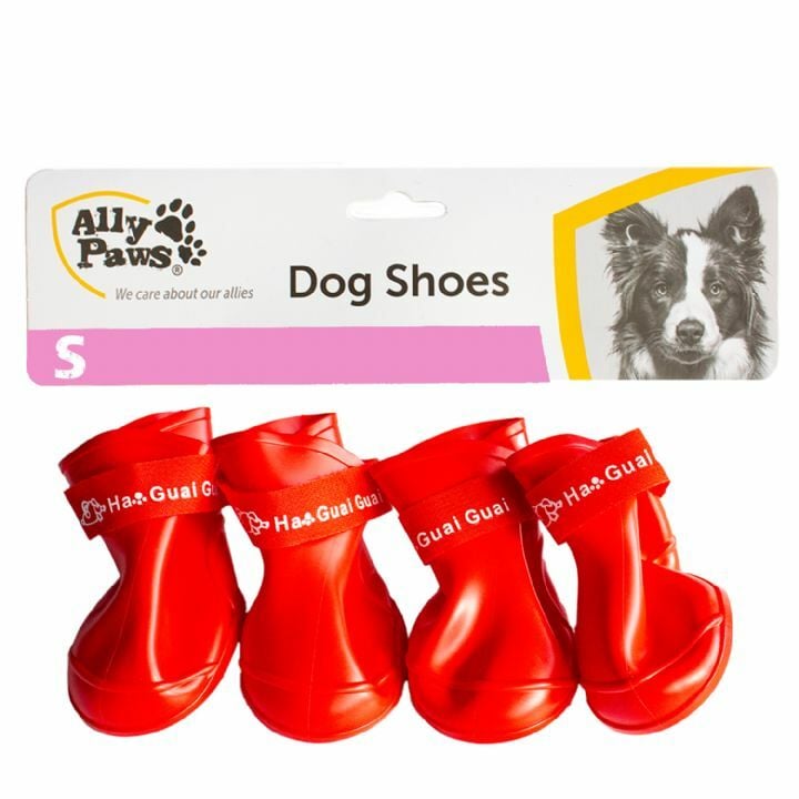 ALLY PAWS Silikon Köpek Ayakkabısı (S) 4 lü Kırmızı