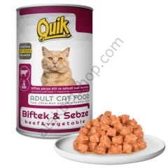 Quik Kedi 415 gr Biftek-Sebze Konserve Mama