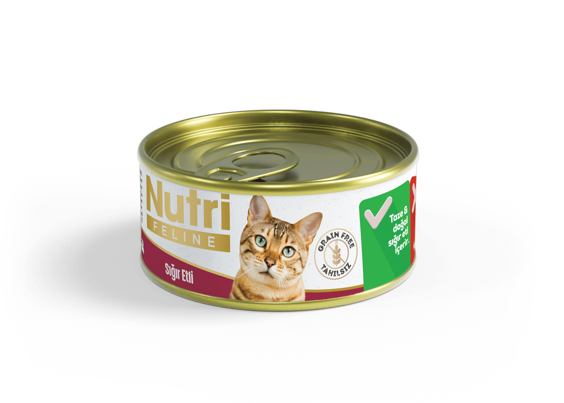 Nutri Feline Tahılsız Sığır Etli Kedi Konservesi 85 gr