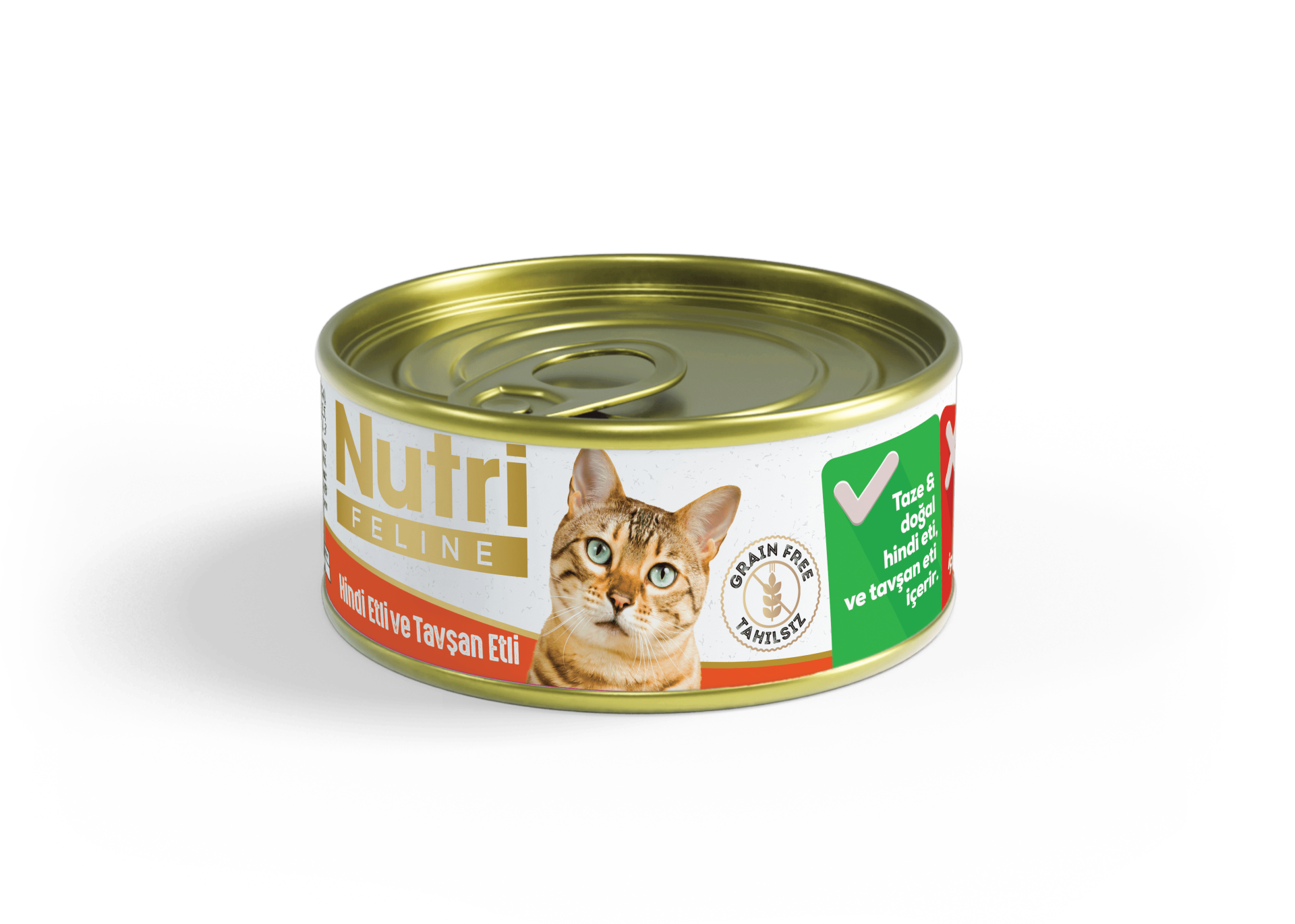 Nutri Feline Tahılsız Hindi Etli ve Tavşan Etli Kedi Konservesi 85 gr