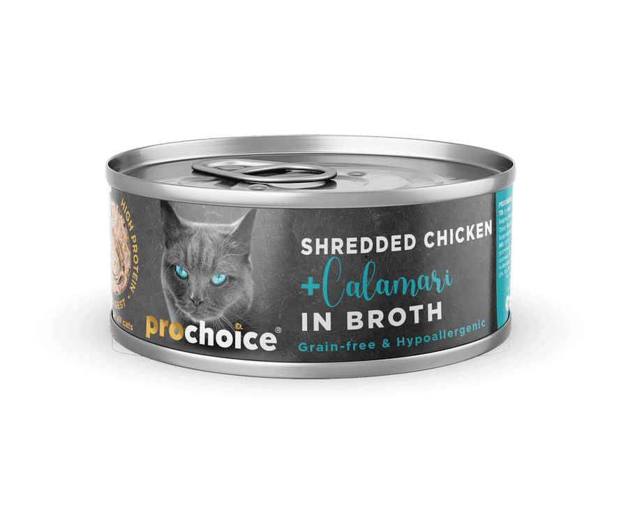Pro Choice Deluxe Et Suyunda Rendelenmiş Taze Tavuk ve Kalamarlı Kedi Maması 70 gr