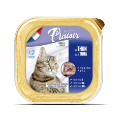 Plaisir 100gr Ezme Ton Balıklı Kedi Yaş Mama Alu-Tray 32 Adet