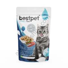 Bestpet Ton Balığı & Hamsi Jöleli Kedi Pouch Mama 85 Gr