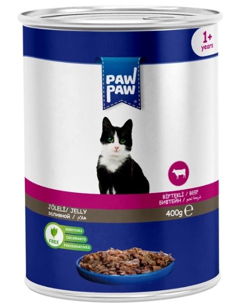 Paw Paw Sığır Etli Yetişkin Kedi Konservesi 400 Gr