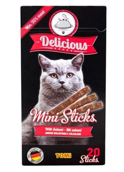 Tomi Mini Sticks Salamlı Kedi Ödülü 40gr 20li Paket