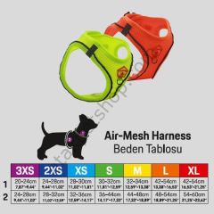 Pawstar Neon Orange Air-Mesh Göğüs Tasması M