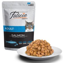 Felicia Tahılsız 85 gr Pouch Yetişkin Somonlu Yaş Kedi Maması