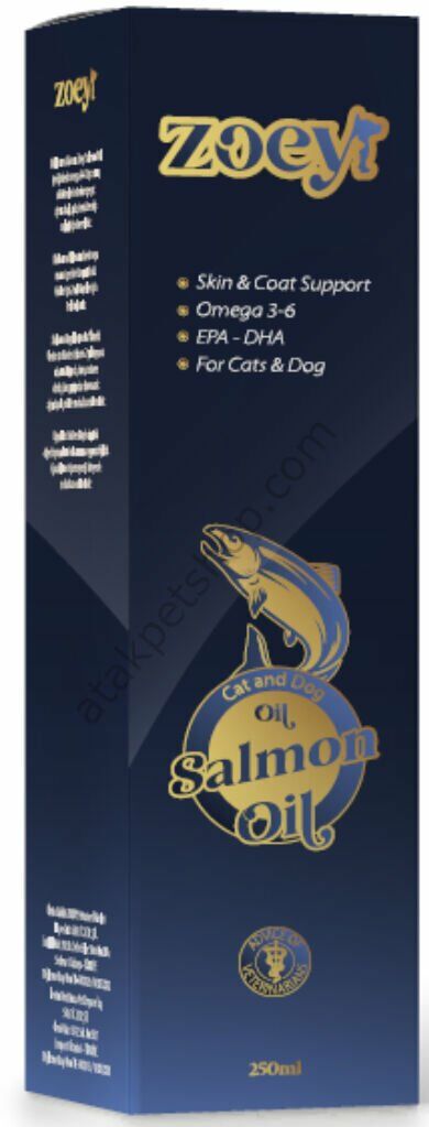 Zoey Salmon Oil Kedi Ve Köpekler İçin Somon Yağı 250 ml 12 Adet