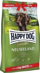 Happy Dog Sensitive Neuseeland Kuzu Etli Yetişkin Köpek Maması 12,5 Kg + 2 Kg