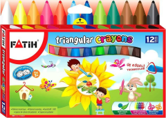 Fatih Mum Pastel Boya Triangular Üçgen Crayons 12 Renk FA50290CB12RUZ