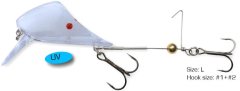 Savage gear 4Play Lip Scull L #1 and 2 Treble Baitfish UV Clear