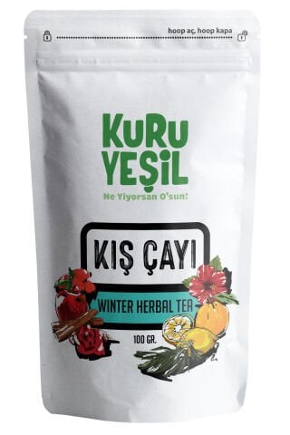 Kuru Yeşil Kış Çayı 100gr, Doğal, Bitki Çayı, Meyve Çayı