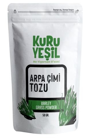 Kuru Yeşil  Arpa Çimi (Arpa Otu) Tozu 50 GR - Barleygrass Powder