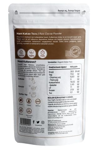 Kuru Yeşil Ham Kakao 150 GR - Organic Raw Cacao