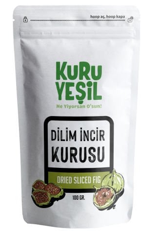 Kuru Yeşil Dilim İncir Kurusu 100 GR, Şeker İlavesiz, Katkısız, Doğal, İLAÇSIZ