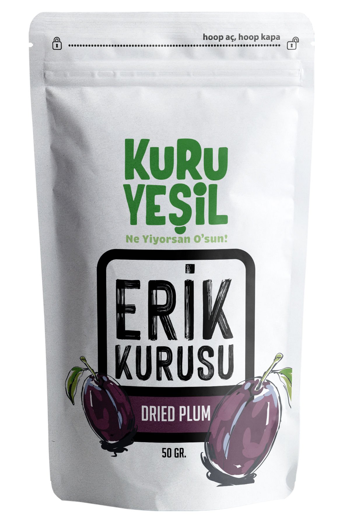 Kuru Yeşil Yerli Erik Kurusu 50 Gr | Yeni Sezon | Kuru Meyve