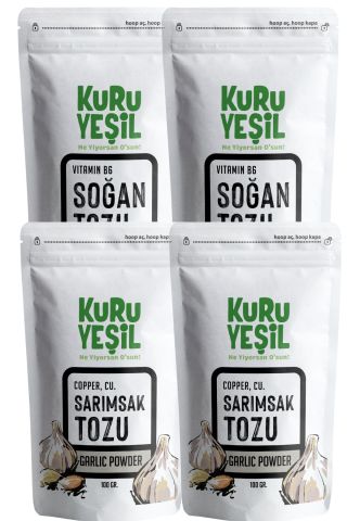 Yerli Soğan Tozu 200 GR - Yerli Sarımsak Tozu 200 GR Kuru Sebze | Yerli Sebze Tozları