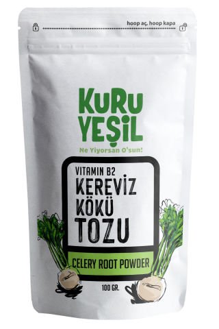 Kuru Yeşil Kök Kereviz Tozu 100 GR | Sebze Tozu | Kereviz Kökü Tozu