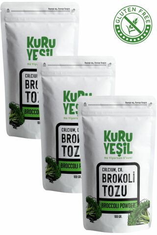 Yerli Brokoli Tozu 3'lü Paket 3x100 gr