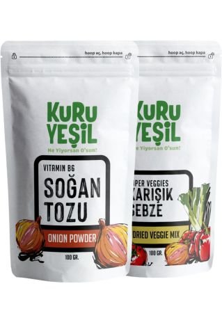 Yerli Soğan Tozu 100 gr - Yerli Sebze Karışımı 100 gr - Sebze Tozları, Doğal Karışık Sebze, Köfte Harcı, Doğal, Katkısız Ürünler, Gurme