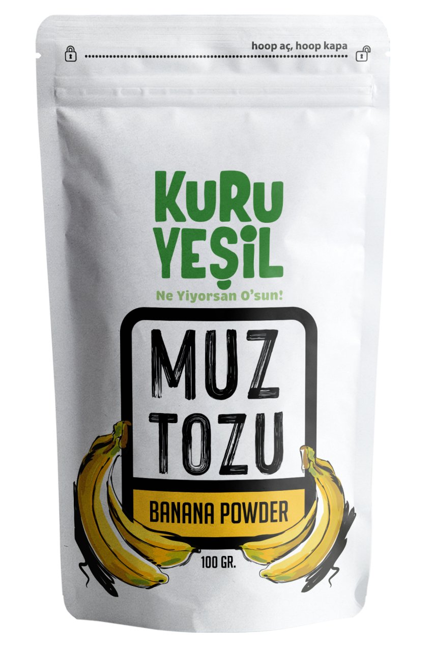 Doğal Muz Tozu 100 GR, Şeker İlavesiz, Katkısız, Doğal