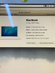 Apple Macbook A1181  Mac OS X Lion 10.7.5