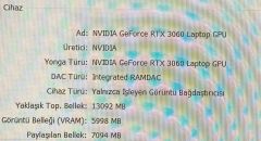 Lenovo İdeapad Gaming 3 15ACH6 AMD Ryzen 7 5800H NVIDIA GeForce RTX 3060 16GB RAM 512GB SSD