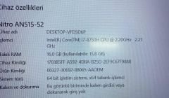 Acer Nitro 5 AN515-52 Anakart LA-F952P İ7 8.Nesil GTX 1050Tİ