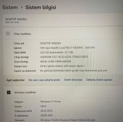 Garantili DELL G15 5530 i7-13650HX 32 GB RAM NVIDIA GeForce RTX 4060(8GB) 165Hz 512GB SSD