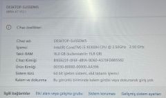 Monster Abra A7 V12.1/İ5-10300H /16GB Ram/NVIDIA GeForce GTX1650 (4GB)/512GB SSD U3GYXZDQJV