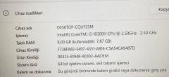 Kutulu Casper Excalıbur G770 / İ5-10300H/8 RAM/GTX1650/512 SSD