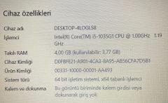 Dell İnspiron 3593 Anakart / İ5-1035G1 / NVIDIA GeForce MX230 (2GB) / LA-J091P  REV 1.0