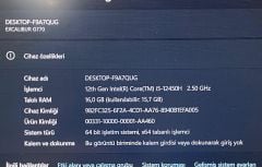 Casper Excalıbur G770 i5-12.Nesil / 16 Ram / 512SSD / GTX1650
