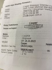 Casper Excalıbur G770 i5-12.Nesil / 16 Ram / 512SSD / GTX1650