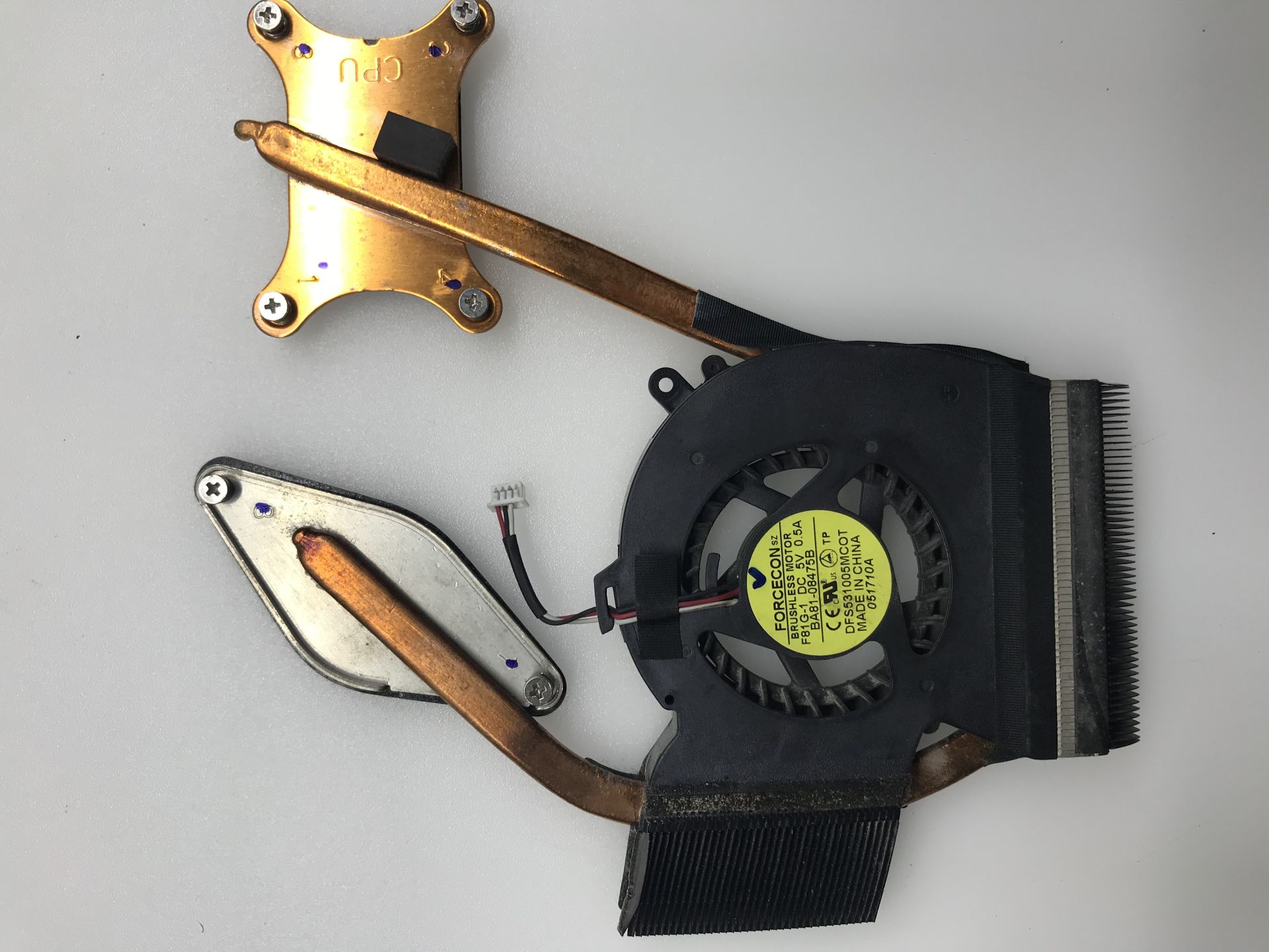 Samsung R580 Cpu Fan+Bakır Soğutucu Heatsink