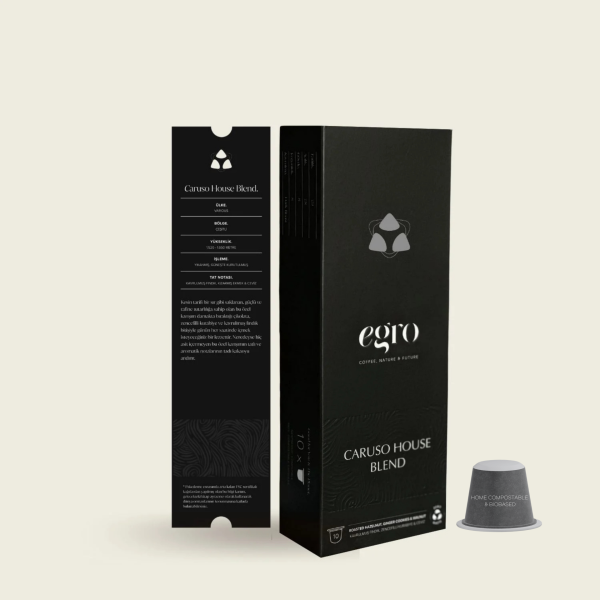 Caruso, House Blend I 100% Evde-Kompostlanabilir Kapsül Kahve x 10 Adet