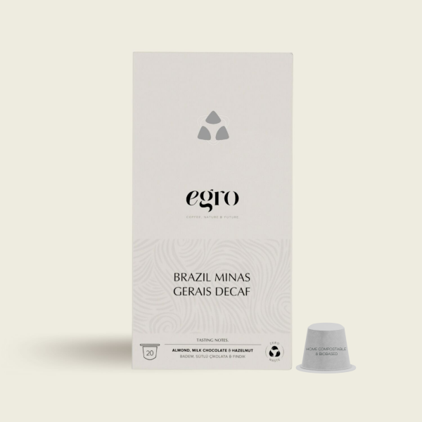 Brazil, Minas Gerais Decaf I 100% Evde-Kompostlanabilir Kapsül Kahve x 20 Adet