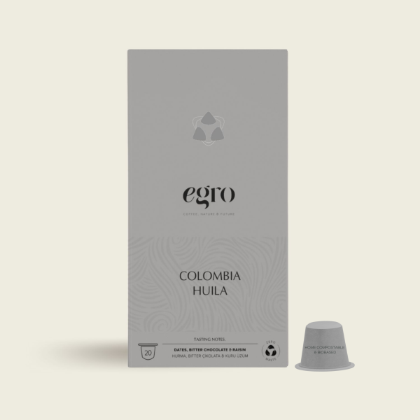 Colombia, Huila I 100% Evde-Kompostlanabilir Kapsül Kahve x 20 Adet