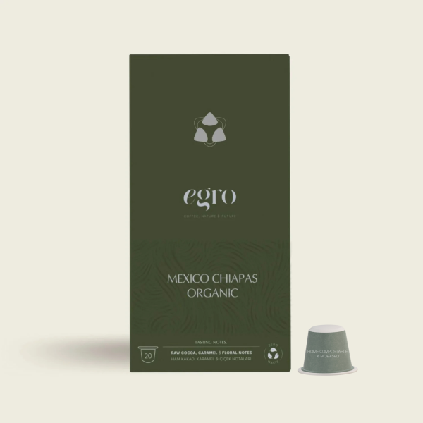 Mexico, Chiapas Organic I 100% Evde-Kompostlanabilir Kapsül Kahve x 20 Adet